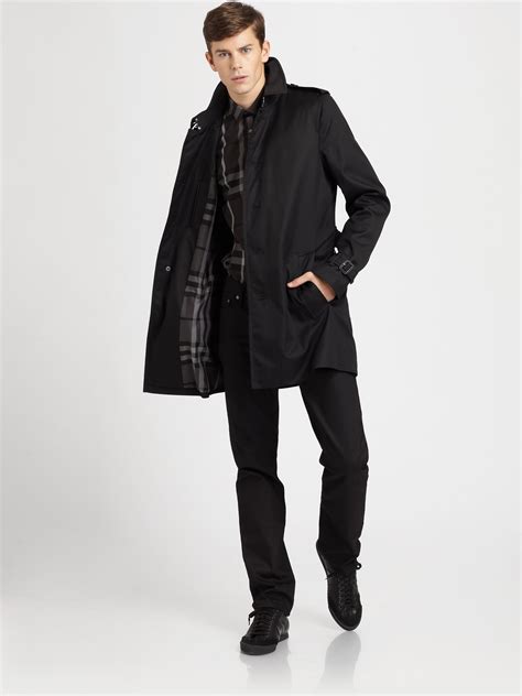 burberry single breasted jacket black.